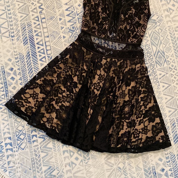 Bebe Black Lace Cutout Dress - Picture 3 of 9